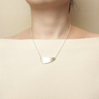 Landscape shaped sterling silver necklace