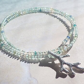 *sv925* Ocean Romanglass Necklace コーラルリーフ＆ローマングラスの画像