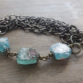 Sea Roman Glass Trio 2WAY Bracelet/Necklaceの画像