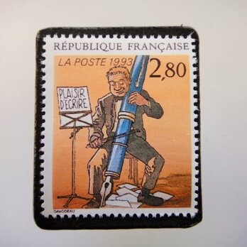 フランス　漫画切手ブローチ　4700の画像