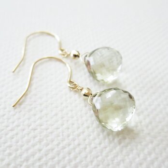 *K10YG*グリーンアメジストのピアス