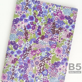 リバティ B5大学ノートカバー マーガレットアニー パープル