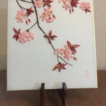 つまみ細工 桜 色紙大の画像