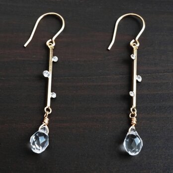 【14kgf】朝露のピアス（ストレート）