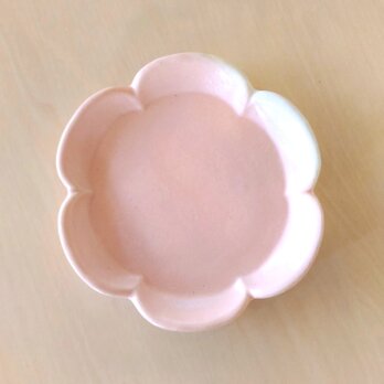 花形の小皿（桜色）の画像