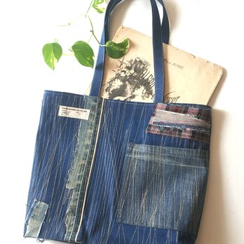 totebag /ヴィンテージ デニムのトートバッグ    ■tf-346の画像