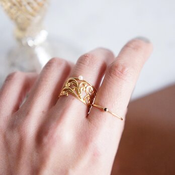 Antique Lace Filigree,Matt Gold Ringの画像