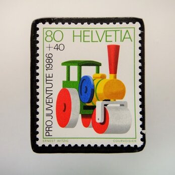 スイス　おもちゃ切手ブローチ　4777の画像