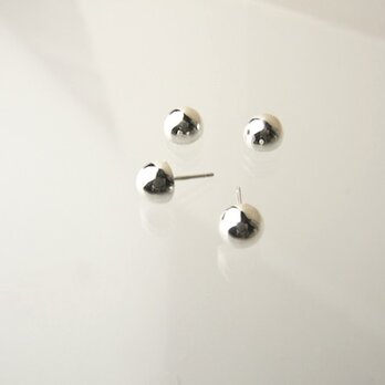 Half round earrings Sterling Silverの画像