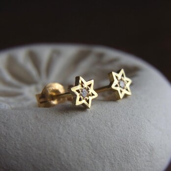K18YG　星のピアス