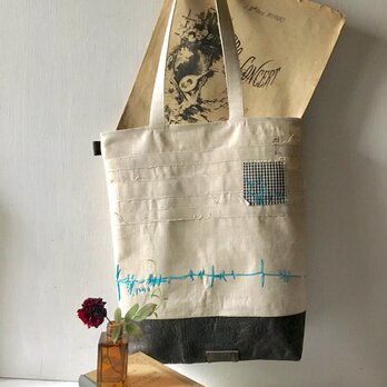 totebag /ヴィンテージ リネンのトートバッグ    ■tf-347の画像