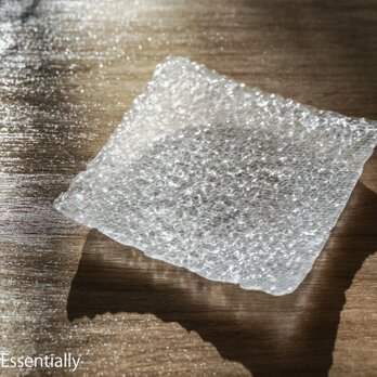 透明ガラスのアクセサリートレイ - 「 灯りのたね」 ● 約7.5cmの画像