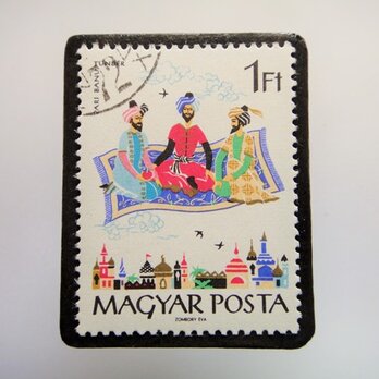 ハンガリー　アラビアンナイト切手ブローチ4806の画像