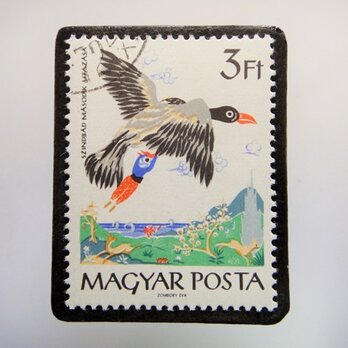 ハンガリー　アラビアンナイト切手ブローチ4809の画像