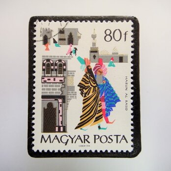 ハンガリー　アラビアンナイト切手ブローチ4814の画像