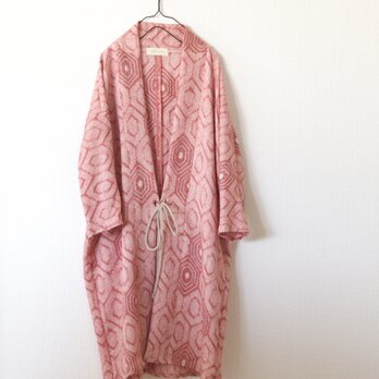桜色♪絞りの3way羽織ワンピ（ロングカーディガン）の画像