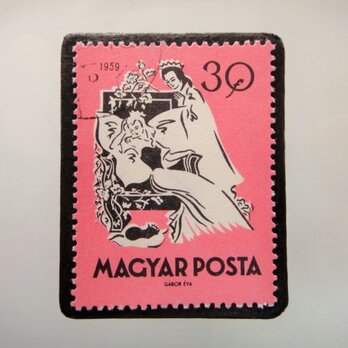 ハンガリー　童話切手ブローチ4852の画像
