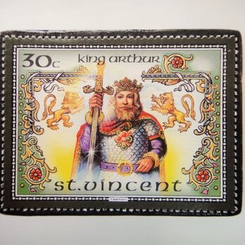 セントビンセント　アーサー王物語切手ブローチ4863の画像