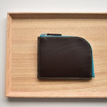 きちんと仕分けてコンパクトなお財布  イタリアンレザー 総手縫いの画像