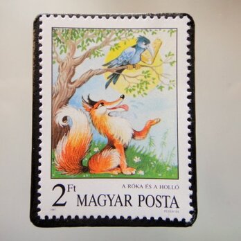 ハンガリー　童話切手ブローチ4872の画像