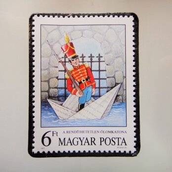 ハンガリー　童話切手ブローチ4876の画像