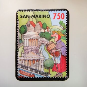 サンマリノ　世界の都市(アイルランド）切手ブローチ　4879の画像