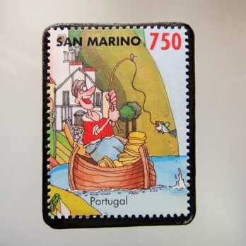 サンマリノ　世界の都市(ポルトガル）切手ブローチ　4884の画像