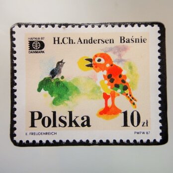 ポーランド　童話切手ブローチ　4894の画像