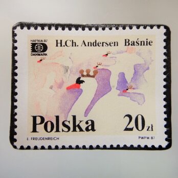 ポーランド　童話切手ブローチ　4896の画像
