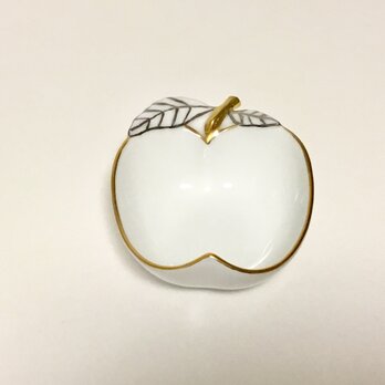 金と銀のリンゴのスイーツボウルの画像