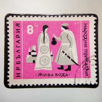 ブルガリア　童話切手ブローチ　4900の画像