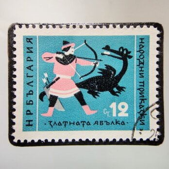 ブルガリア　童話切手ブローチ　4901の画像