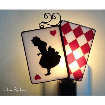 アリス ステンドグラス ナイトランプ おやすみランプの画像