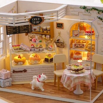 「街角のケーキ屋」ミニチュア ドールハウス ★完成品★の画像