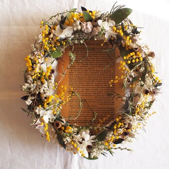 Wreath*ミモザオーバルの画像