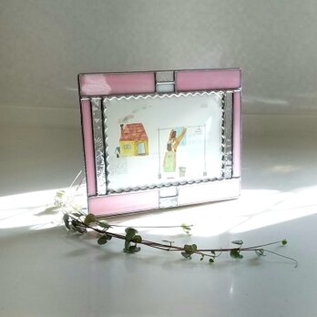 桜ピンク*+桃色のフォトフレーム*+ステンドグラスの画像