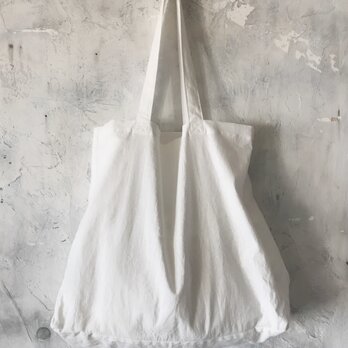 cotton linen bag (white)の画像