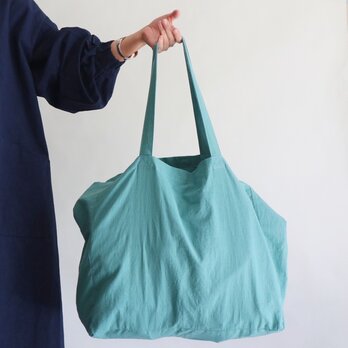 cotton linen bag (smoky aqua)の画像