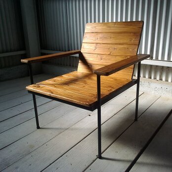 アイアン ウッド ソファ  S （1人掛け）《頑丈》《全面溶接》