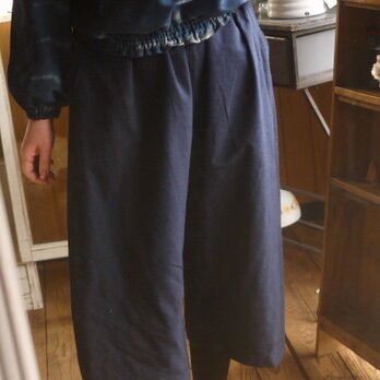 久留米絣濃紺パンツの画像