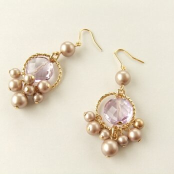 金具変更OK　Pierces or Earrings　アメシスト（P0858）の画像