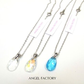 ネックレス A級ガラス カッティングティアドロップ 3カラー ANGEL FACTORY lalalady-204の画像