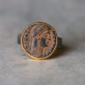 古代スタイル＊古代ローマンコイン　指輪＊9.5号　SVの画像