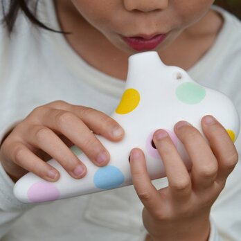 はじめてのオカリナ　子供のための指先能力向上やプレゼントに♪（ドット color：Marble）の画像