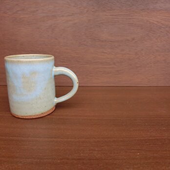 優しい天然灰の釉（青）　mug　安定タイプの画像
