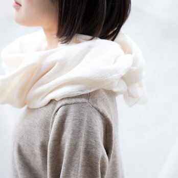 Organic Cotton リネン混さらさらガーゼストール【５２㎝幅】