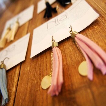 Tassel　charm　ピアス-pink-の画像