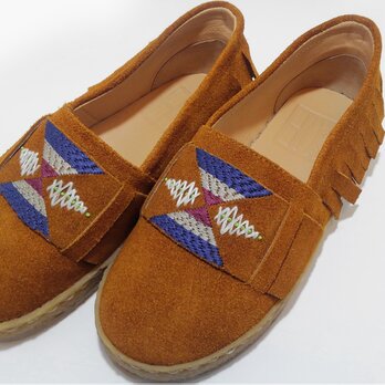 [SALE]Shuta Moccasin shoes シュタ レザーモカシン C.mustard 24.5cmの画像