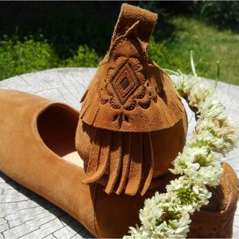 Baki Slipon shoes バキ レザースリッポン B.light brown 24cmの画像