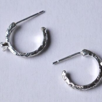 再販★Simple half hoop pierce(sv*ジルコニア)の画像